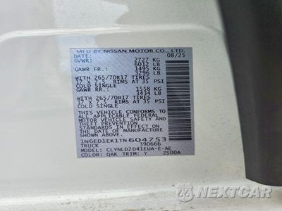 Zdjęcie 13 z 13 samochodu: 2026 NISSAN FRONTIER PRO-4X VIN:1N6ED1EK1TN604753 - miniatura