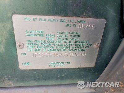 Zdjęcie 14 z 14 samochodu: 2006 SUBARU FORESTER 2.5X LL BEAN VIN:JF1SG67626H714200 - miniatura