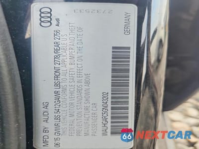Zdjęcie 12 z 12 samochodu: 2016 AUDI A6 PRESTIGE VIN:WAUHGAFC5GN043202 - miniatura