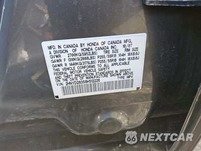 Zdjęcie 12 z 12 samochodu: 2008 ACURA MDX AWD VIN:2HNYD28358H512226 - miniatura