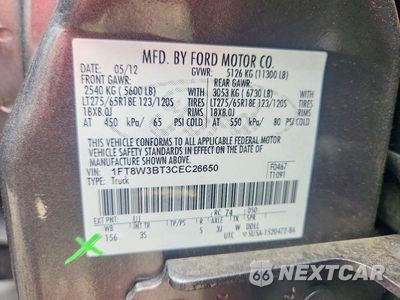Zdjęcie 13 z 13 samochodu: 2012 FORD F350 SUPER DUTY VIN:1FT8W3BT3CEC26650 - miniatura