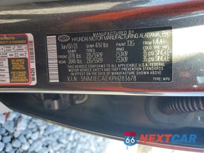 Zdjęcie 13 z 13 samochodu: 2023 HYUNDAI TUCSON LIMITED VIN:5NMJECAEXPH283678 - miniatura