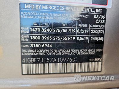 Zdjęcie 13 z 13 samochodu: 2007 MERCEDES-BENZ GL 450 4MATIC VIN:4JGBF71E57A109760 - miniatura