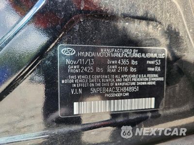Zdjęcie 12 z 12 samochodu: 2014 HYUNDAI SONATA GLS VIN:5NPEB4AC3EH848951 - miniatura
