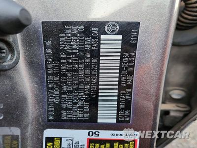 Zdjęcie 12 z 12 samochodu: 2020 TOYOTA CAMRY LE VIN:4T1C31AK2LU522180 - miniatura