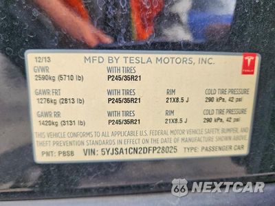 Zdjęcie 12 z 12 samochodu: 2013 TESLA MODEL S VIN:5YJSA1CN2DFP28025 - miniatura