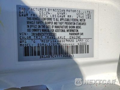 Zdjęcie 13 z 13 samochodu: 2026 NISSAN SENTRA SV VIN:3N1AB9CV7TY302361 - miniatura