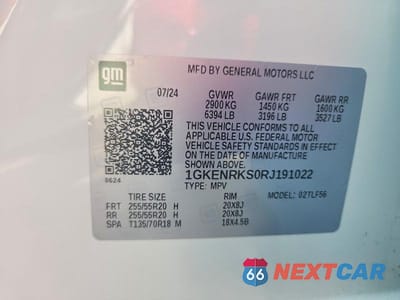 Zdjęcie 14 z 14 samochodu: 2024 GMC ACADIA DENALI VIN:1GKENRKS0RJ191022 - miniatura