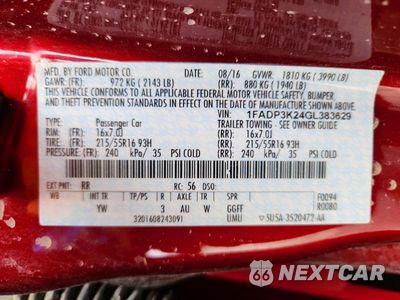 Zdjęcie 12 z 12 samochodu: 2016 FORD FOCUS SE VIN:1FADP3K24GL383629 - miniatura