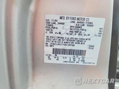 Zdjęcie 13 z 13 samochodu: 2005 FORD ESCAPE XLT VIN:1FMCU93175KC20768 - miniatura
