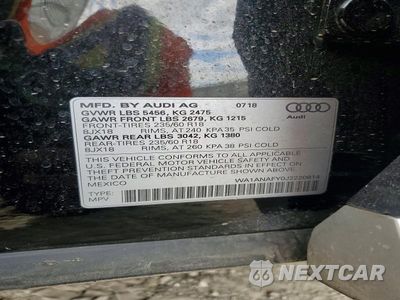 Zdjęcie 13 z 13 samochodu: 2018 AUDI Q5 PREMIUM VIN:WA1ANAFY0J2220814 - miniatura