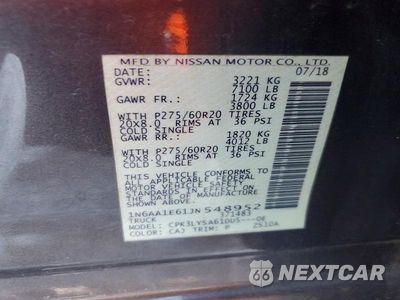 Zdjęcie 12 z 12 samochodu: 2018 NISSAN TITAN S VIN:1N6AA1E61JN548952 - miniatura