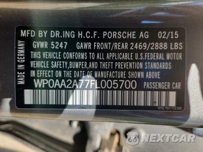 Zdjęcie 23 z 24 samochodu: 2015 PORSCHE PANAMERA 2 VIN:WP0AA2A77FL005700 - miniatura