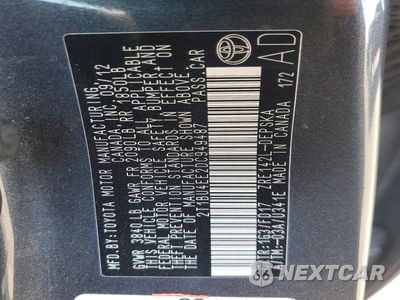 Zdjęcie 12 z 12 samochodu: 2013 TOYOTA COROLLA S VIN:2T1BU4EE2DC949487 - miniatura