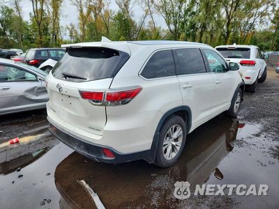 Trzecie zdjęcie samochodu z tyłu: 2014 TOYOTA HIGHLANDER XLE VIN:5TDJKRFH2ES023378 - miniatura