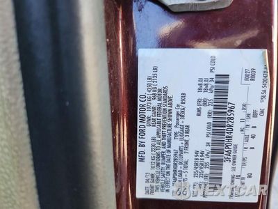 Zdjęcie 12 z 12 samochodu: 2013 FORD FUSION SE VIN:3FA6P0HR4DR285967 - miniatura