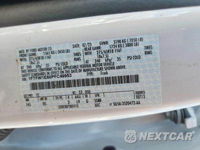 Zdjęcie 12 z 12 samochodu: 2023 FORD F150 SUPERCREW VIN:1FTFW1E80PFC49953 - miniatura