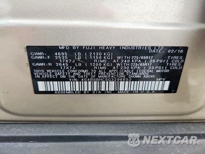 Zdjęcie 13 z 13 samochodu: 2016 SUBARU OUTBACK 2.5I PREMIUM VIN:4S4BSBHC5G3296652 - miniatura