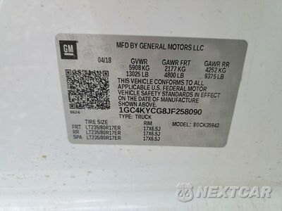 Zdjęcie 13 z 13 samochodu: 2018 CHEVROLET SILVERADO K3500 VIN:1GC4KYCG8JF258090 - miniatura