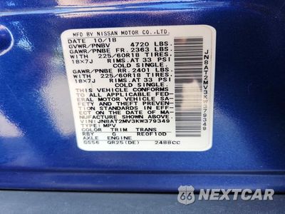 Zdjęcie 14 z 14 samochodu: 2019 NISSAN ROGUE SV VIN:JN8AT2MV3KW379349 - miniatura