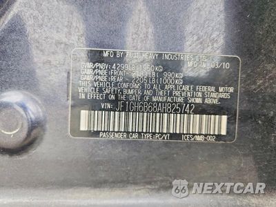 Zdjęcie 12 z 12 samochodu: 2010 SUBARU IMPREZA 2.5I PREMIUM VIN:JF1GH6B68AH825742 - miniatura