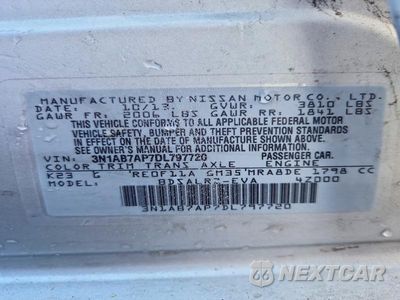 Zdjęcie 13 z 13 samochodu: 2013 NISSAN SENTRA S VIN:3N1AB7AP7DL797720 - miniatura