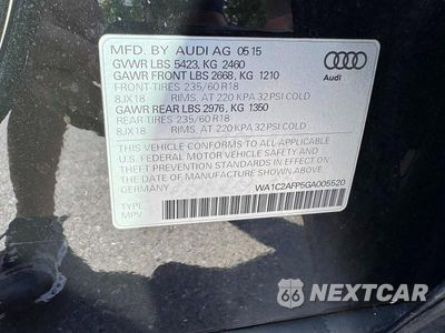 Zdjęcie 12 z 12 samochodu: 2016 AUDI Q5 PREMIUM VIN:WA1C2AFP5GA005520 - miniatura