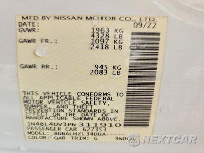 Zdjęcie 13 z 13 samochodu: 2023 NISSAN ALTIMA SV VIN:1N4BL4DV3PN311910 - miniatura