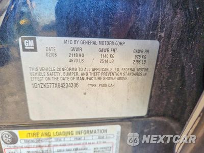 Zdjęcie 12 z 12 samochodu: 2008 CHEVROLET MALIBU LTZ VIN:1G1ZK577X84234306 - miniatura
