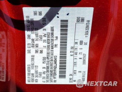 Zdjęcie 12 z 12 samochodu: 2020 FORD RANGER XL VIN:1FTER1FH2LLA60413 - miniatura