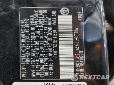 Zdjęcie 13 z 13 samochodu: 2011 TOYOTA CAMRY XLE VIN:4T4BF3EK6BR141560 - miniatura