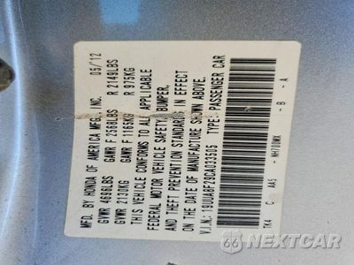 Zdjęcie 13 z 13 samochodu: 2012 ACURA TL VIN:19UUA8F29CA033505 - miniatura