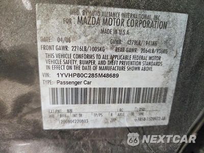 Zdjęcie 13 z 13 samochodu: 2008 MAZDA 6 I VIN:1YVHP80C285M48689 - miniatura