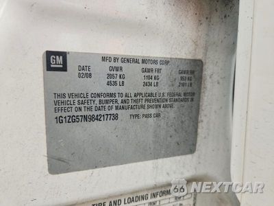 Zdjęcie 12 z 12 samochodu: 2008 CHEVROLET MALIBU LS VIN:1G1ZG57N984217738 - miniatura