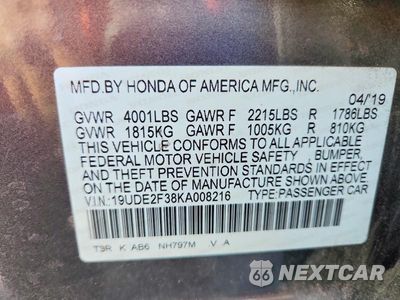 Zdjęcie 13 z 13 samochodu: 2019 ACURA ILX VIN:19UDE2F38KA008216 - miniatura