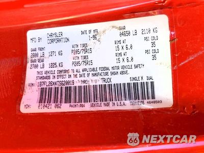 Zdjęcie 13 z 13 samochodu: 1996 DODGE DAKOTA VIN:1B7FL26X4TS620019 - miniatura