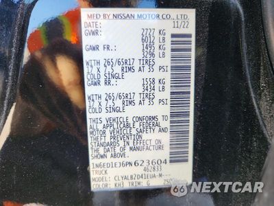 Zdjęcie 13 z 13 samochodu: 2023 NISSAN FRONTIER SV VIN:1N6ED1EJ6PN623604 - miniatura