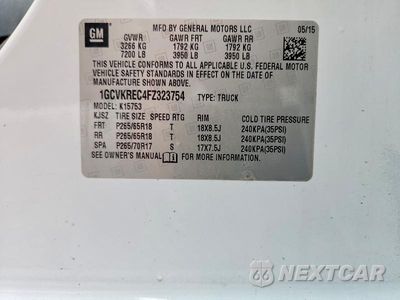 Zdjęcie 13 z 13 samochodu: 2015 CHEVROLET SILVERADO K1500 LT VIN:1GCVKREC4FZ323754 - miniatura