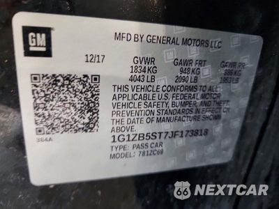 Zdjęcie 12 z 12 samochodu: 2018 CHEVROLET MALIBU LS VIN:1G1ZB5ST7JF173818 - miniatura