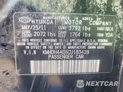 Zdjęcie 12 z 12 samochodu: 2012 HYUNDAI ELANTRA LIMITED VIN:KMHDH4AE6CU183439 - miniatura