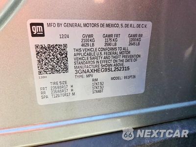 Zdjęcie 14 z 14 samochodu: 2025 CHEVROLET EQUINOX LT VIN:3GNAXHEG9SL252315 - miniatura