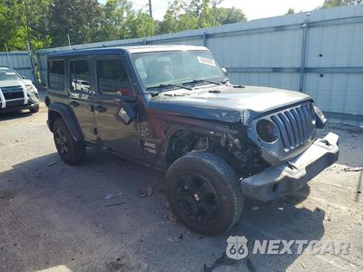 Czwarte zdjęcie samochodu z boku: 2018 JEEP WRANGLER UNLIMITED SPORT VIN:1C4HJXDG3JW133950 - miniatura