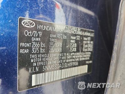 Zdjęcie 13 z 13 samochodu: 2020 HYUNDAI SANTA FE SEL VIN:5NMS33AD3LH191906 - miniatura