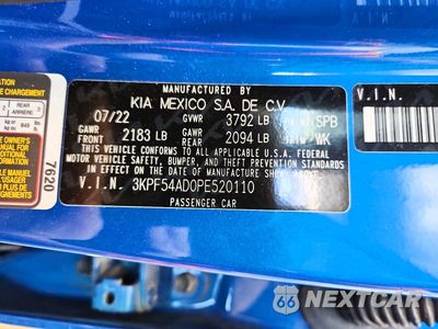 Zdjęcie 12 z 12 samochodu: 2023 KIA FORTE GT LINE VIN:3KPF54AD0PE520110 - miniatura