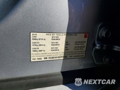 Zdjęcie 12 z 12 samochodu: 2014 TESLA MODEL S VIN:5YJSA1H1XEFP29382 - miniatura