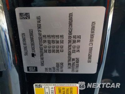 Zdjęcie 13 z 13 samochodu: 2022 CHEVROLET SUBURBAN C1500 LS VIN:1GNSCBED6NR359323 - miniatura