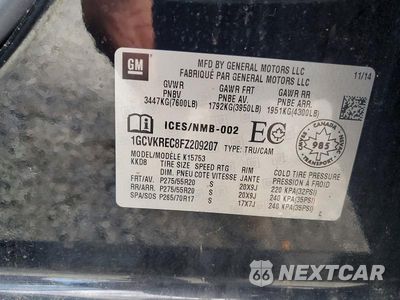 Zdjęcie 12 z 12 samochodu: 2015 CHEVROLET SILVERADO K1500 LT VIN:1GCVKREC8FZ209207 - miniatura