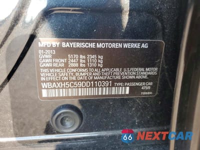 Zdjęcie 12 z 12 samochodu: 2013 BMW 528 XI VIN:WBAXH5C59DD110391 - miniatura