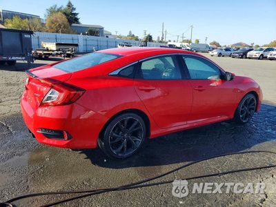 Trzecie zdjęcie samochodu z tyłu: 2019 HONDA CIVIC SPORT VIN:2HGFC2F88KH527200 - miniatura