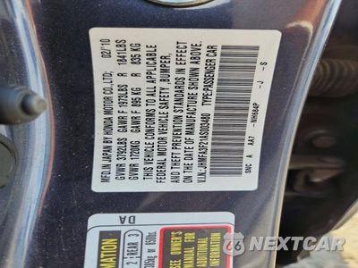 Zdjęcie 12 z 12 samochodu: 2010 HONDA CIVIC HYBRID VIN:JHMFA3F21AS003480 - miniatura